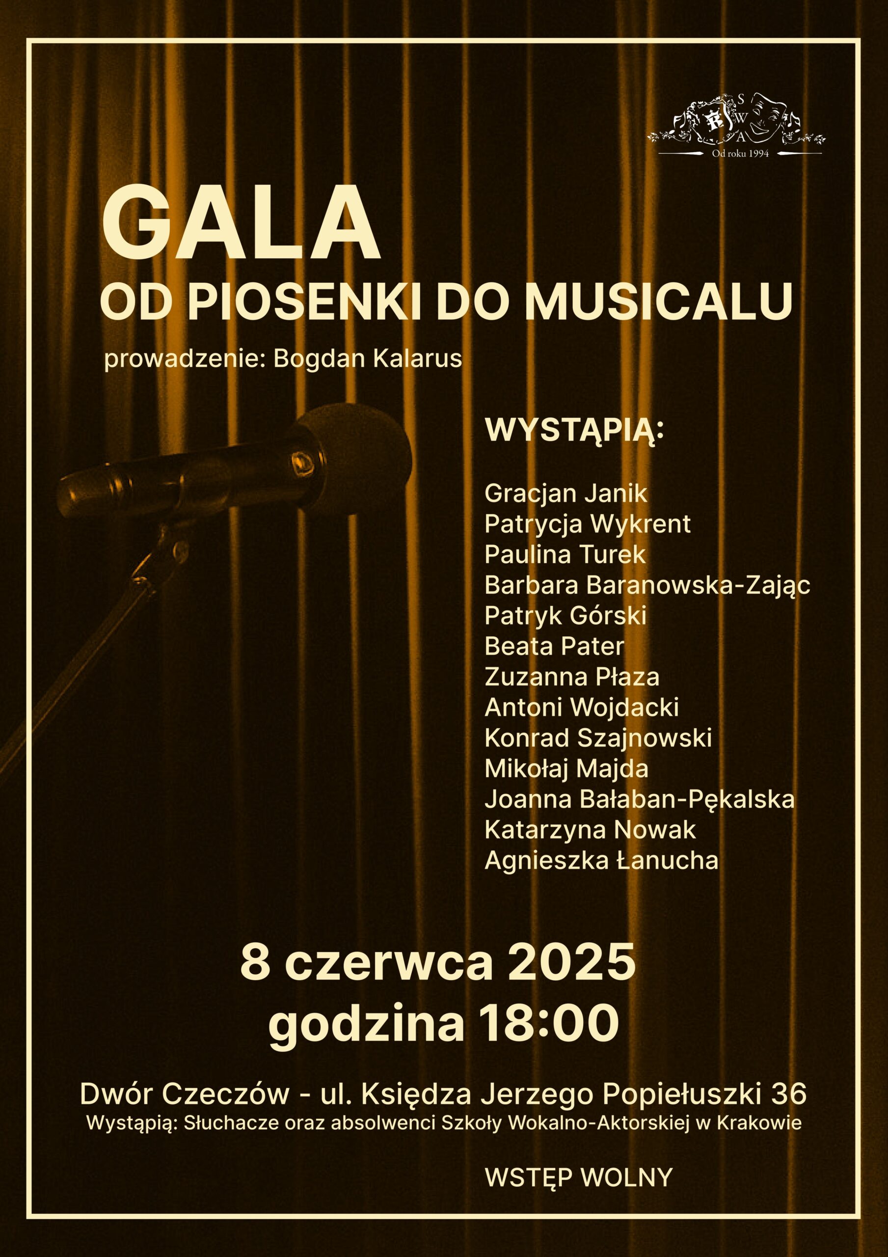 Featured image for “WIELKA GALA OD PIOSENKI DO MUSICALU 8 czerwca 2025 roku”